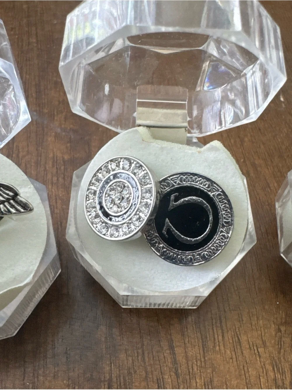 Lot of 8 single silver tone cufflinks Cross Medical Superman Punisher Omega Mix